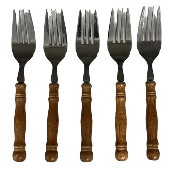 Harbor House Lifetime Cutlery Old Homestead Wood Handle Flatware Stainless 38 Pc - Picture 4 of 8